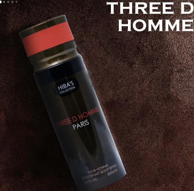 Three D Homme Paris Body Spray By Hiba's Collection | Best Quality Body Spray | Safe for Skin